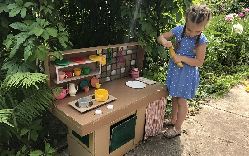 Кухни для игр в детскую для ребенка: эскизы с шаблонами